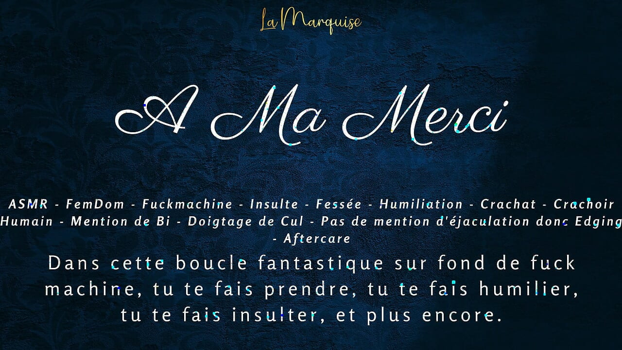 French Audio Porn | You are tied up and fucked by a fuck machine like a good submissive