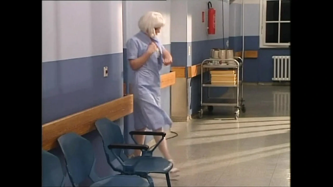 Two Beautiful Vintage Lesbian MILFs Fuck Each Other's Pussy with Strapon in Hospital