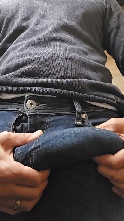 I Play with My Stone - Hard Huge Cock!