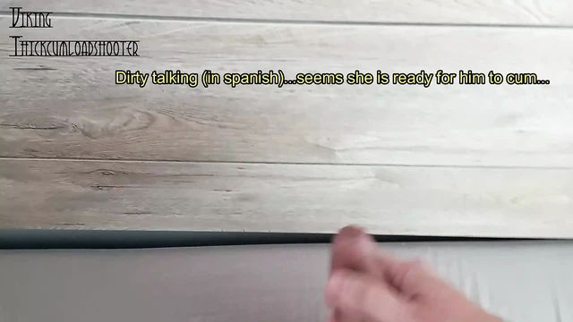 I hear loud fucking noises and jerk off my big hard cock uncircumvented to shoot a nice thick load! Turn up the volume!