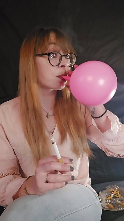 Smoking Fetish and Balloons - How much smoke is in my lungs?