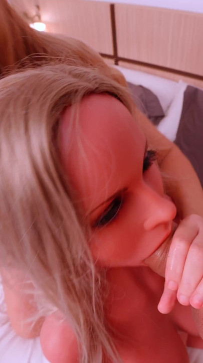 Stepsister swaps herself with the Zelex doll so she can get fucked and mouth full of cum | Clip 3