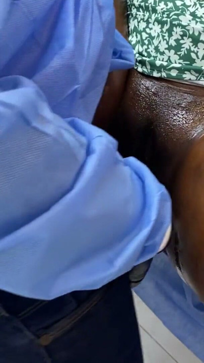 The gynecologist spreads her legs and fucks her while examining her | Clip 2
