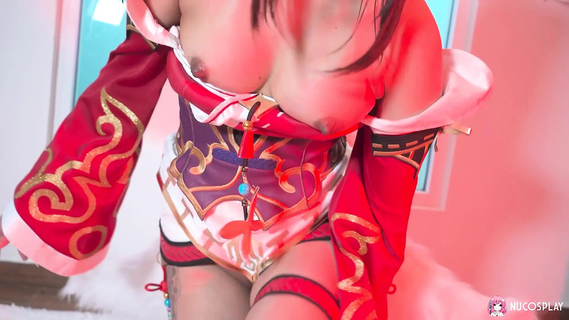 Dressed in a cat girl costume,Tyler Ayala enjoys a hard fuck with her boyfriend.