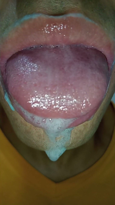 I want your milk in my mouth, tongue, long tongue fetish, sloopy, long tongue blowjob | Clip 1
