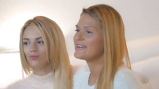 Twee mooie Amerikaanse zussen doen een casting voor de porno -industrie, voor hen gaat alles in seks zonder taboes