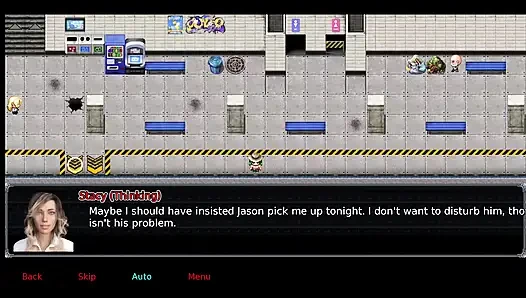 Офисная жена No2 Саймон продолжает выглядывать юбку Стейси.