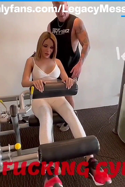 Outdoor Gym Fuck Exciting Public Fuck with Stunning Blonde Asian Shemale Fucks with Her Gym Trainer