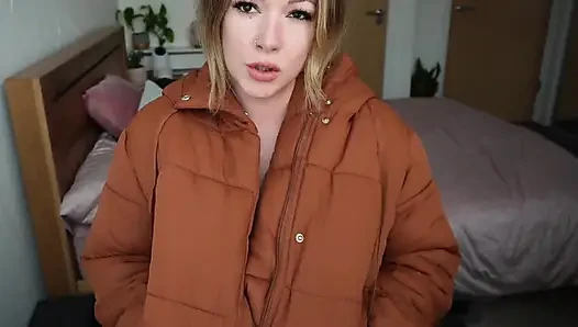 Down Jacket Cock Tease