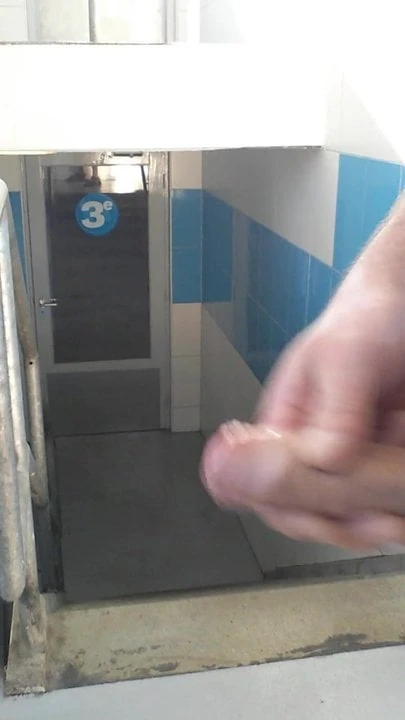 jerking in stairwell parking garage