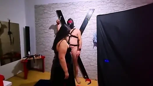Slave Is Completely at the Mercy of St. Andrew's Cross Part 3