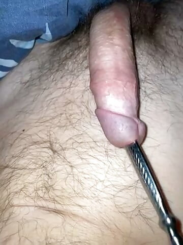 PHP spoon in urethra blader peehole urethral probe torture cock dilation femdom