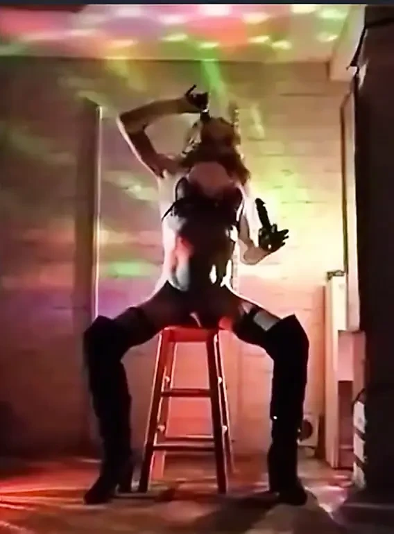 Getting down and dirty with my black fleshy dildos ...