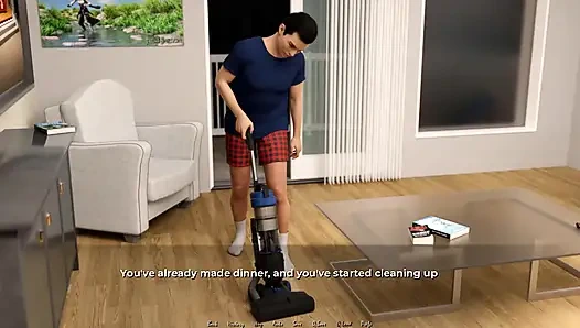 Moving Down: submissive house husband is doing all the homework while his wife is chilling ep.48