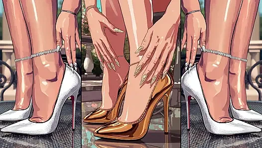 High-Heels get cum from alle sites an will be licked by hot anime girls Chapter 2