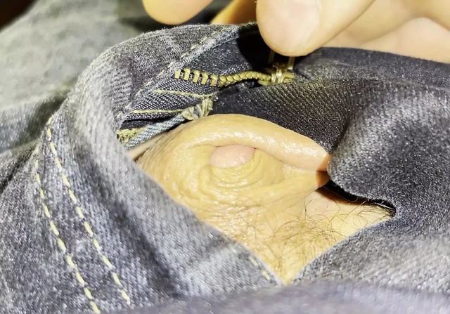 Super tiny cock rubbed until orgasm