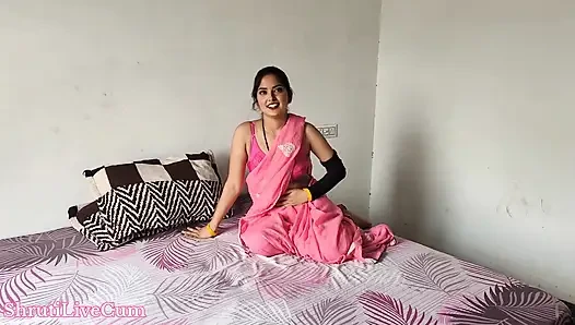 Beautiful sister-in-law was ready in a pink saree, I told her that I want to get my Ass Hole enlarged.Hindi audio ShrutiLiveCum