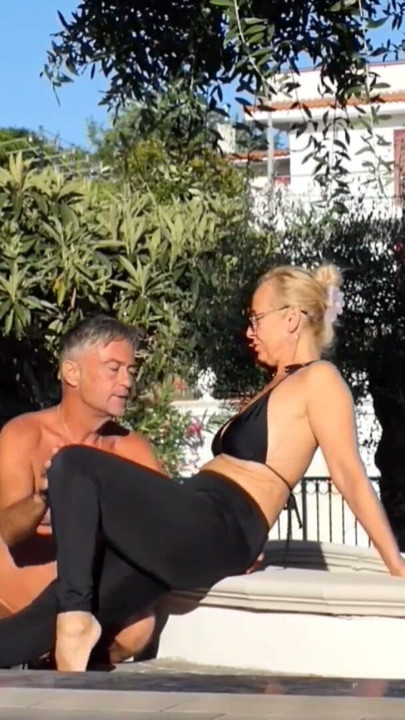 Blonde mature amateur wife enjoys outdoor sex games | Clip 1