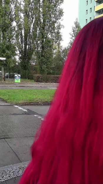 German Redhead Big Natural Saggy Tits Girl Dani Luve Seduce to Hard Amateur Fuck