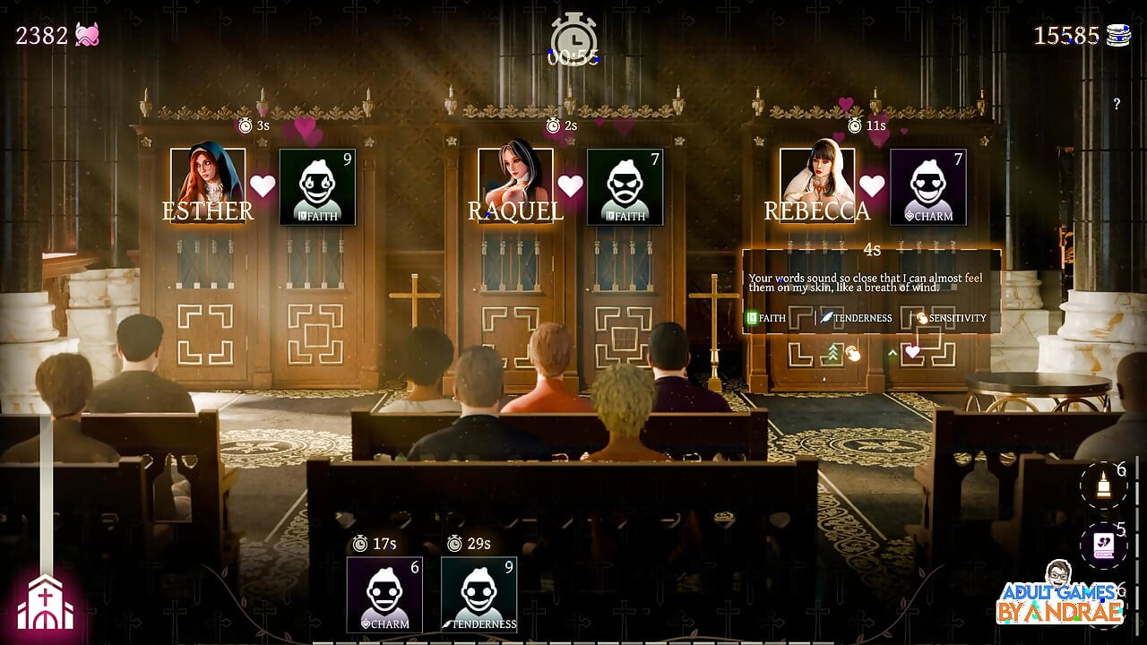 Stepsisters in Sin Gameplay Part 19 - Helga Caught Fingering in Front of the Altar