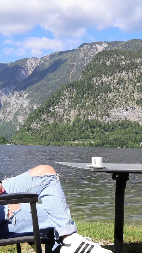Luring a Stranger in Hallstatt: Balcony Strip & Raw Hotel Use - Deep Swallow Finish