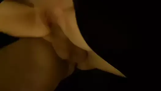 Wife grinding her pussy on a young lads cock