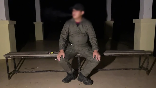 After work is done decide to jerk off in my mechanic jumpsuit and shoot a creamy load - wet with precum lube
