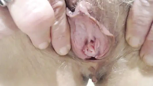 Ön plandaki pussy, olabildiğince açın