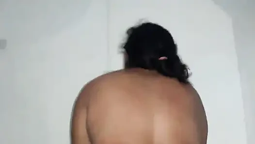 My bull's balls in  my ass, I eat all of his cock with my wet pussy. While my husband is working my bull is enjoying.