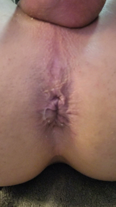 pushing out daddy's load