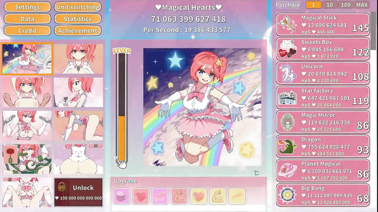 Magical Girl Clicker Hentai Game Creampie and Squirting Gangbang for a Cute Idol Cosplay!