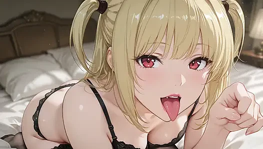 Misa Amane Hentai Cosplay. Faule ehefrau misa Amane bedient sich zum abendessen
