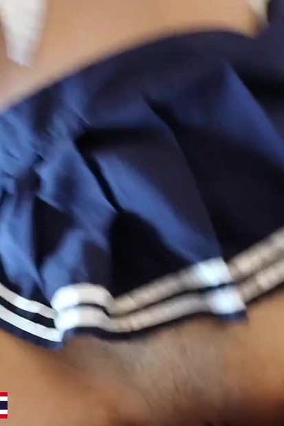 Johntronx - Skinny Girl in Highschool Uniform Meets My Hard Dick and Balls