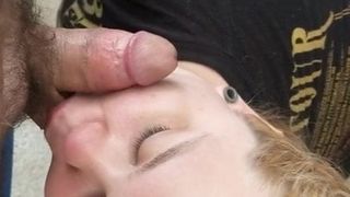 Sucking my fat cock