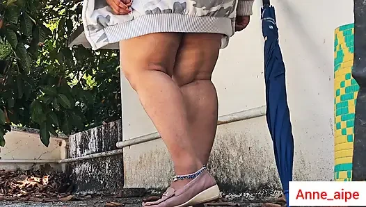 India Curvy Girl in White Jacket Strips for the Camera