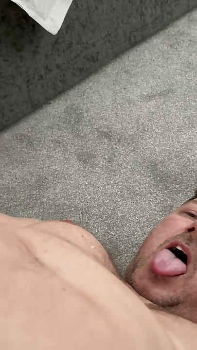 Horny Man Wanks and Cums in Mouth
