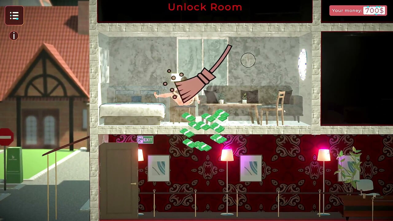 Sex Hotel Simulator Seksi-pelin pelailu osa 01 Aikuisten peli Alaston pelailu