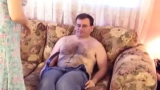 Old man with young girl