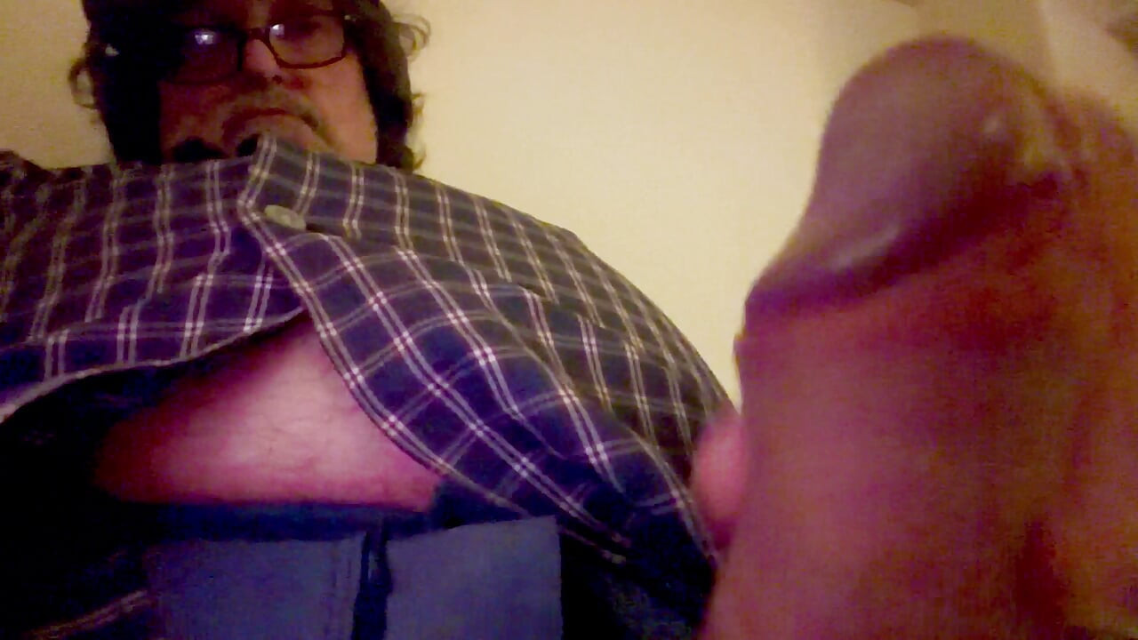 Grandfather’s penis is displayed on his own desire.