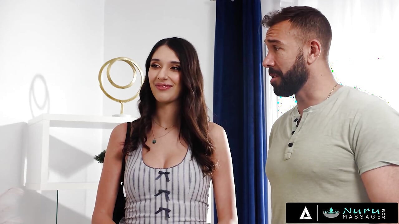 NURU MASSAGE - Aria Sloane Lets Lesbian Ex Lexi Lore Fuck Boyfriend In Steamy Threesome