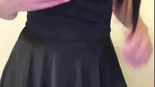 Stepmom with big tits loves sucking two dildos