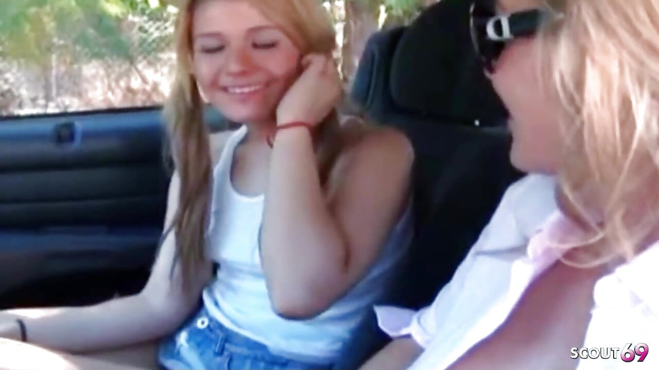 Cute Blonde Skinny Teen Pussy Licked by Big Tit MILF Until Orgasm