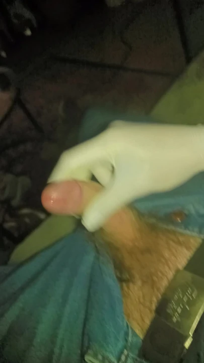 Me and my Dicky on the couch with doktor gloves mastubating.