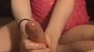 Dziewczyna gra kochankę ze zrujnowanym orgazmem