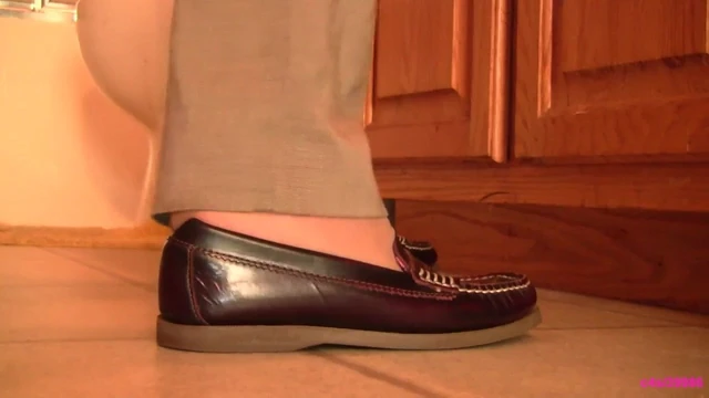 Caroline Sperry penny loafer bathroom shoeplay PREVEW