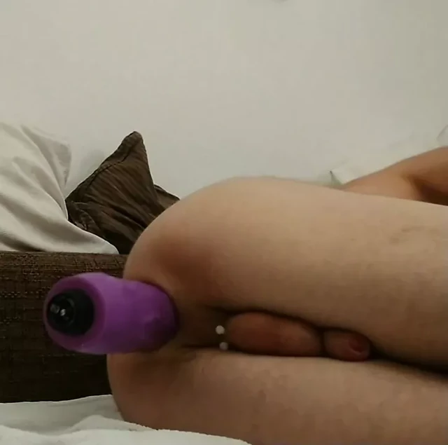Monster Dildo in my Ass till my tiny cock drips