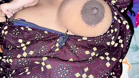 Asian Village Beautiful hot wife big Boobs Show and big cook orgasm.