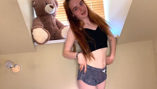 18yo Teen Laura from Germany is naked for the first time! Skinny Small Tits