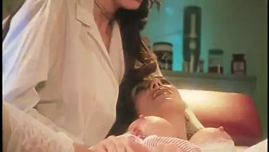 Stunning Brunette Lesbians with Round Tits Lick Pussy and Play with Glass Dildo