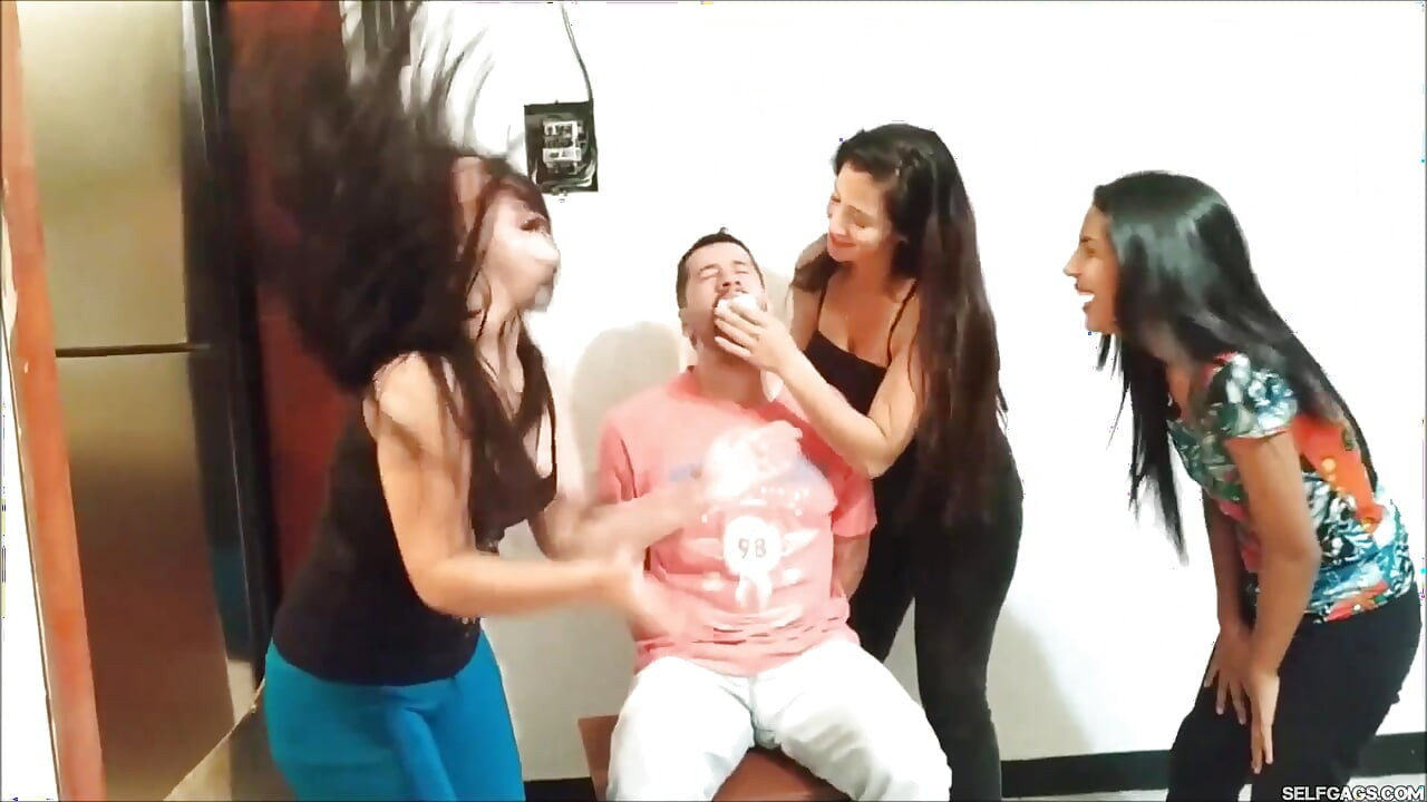 Becoming the Latina Trio's Pantyhosed Bondage Boy-toy